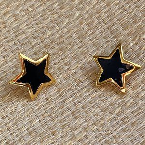 St. John Collection Blue Enamel Star Earrings